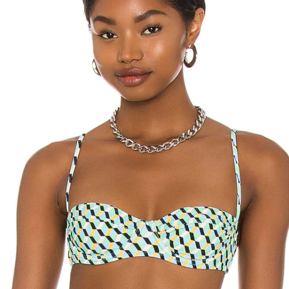 Tropic of C Coco Bikini Top in Diamond Geo